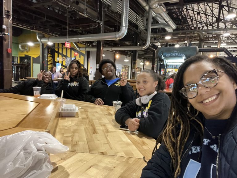 HSSU dinner - jamaiyah, alexis, joshua, madisyn